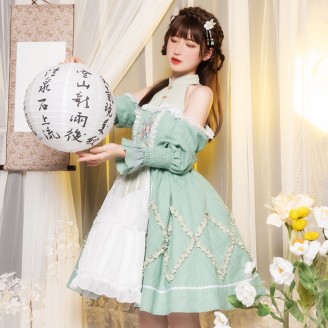 Painted Screen Qi Lolita Style Dress OP by Withpuji (WJ52)